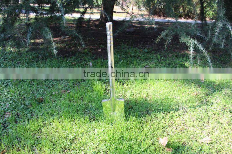 high grade and quality all stainless steel survival camping garden shovel