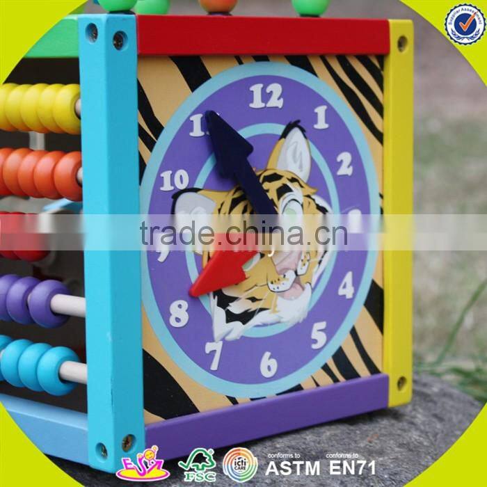 2017 wholesale multi-function toddlers wooden bead activity table new design funny kids wooden bead activity table W11B137