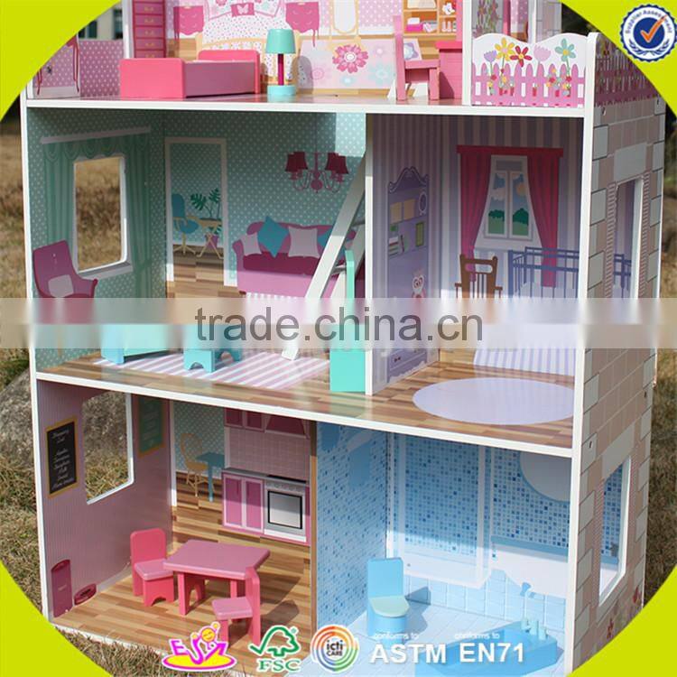 wholesale kids wooden dollhouse miniatures fashion baby wooden dollhouse miniatures hot wooden dollhouse miniatures W06A044