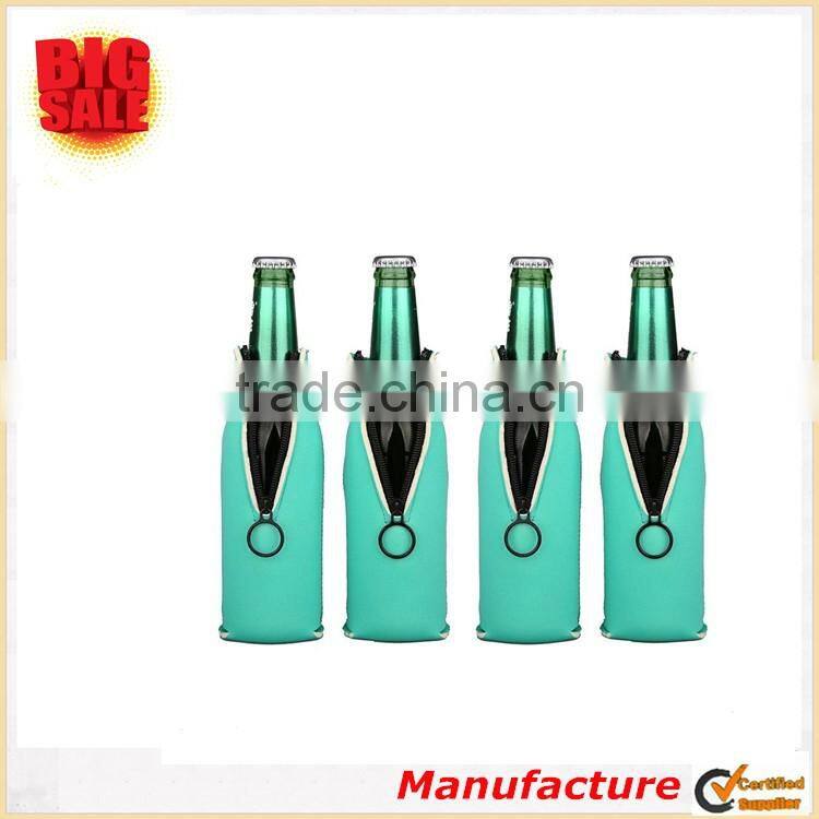 2017 Light Blue Lime Green Colorful Beer Bottle Cooler Holder Superior Quality Cheap Neoprene Beer Bottle Cooler Bag(4 Pack)