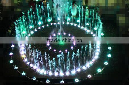 LED music dancing stainless steel round-shaped water fountain