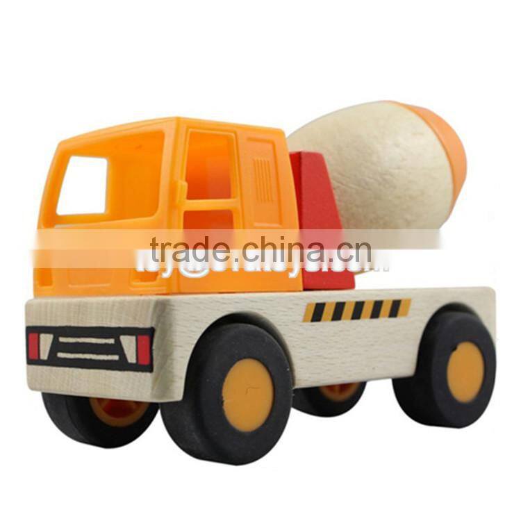 High quality natural wood toy trucks educational toys for toddlers W04A051