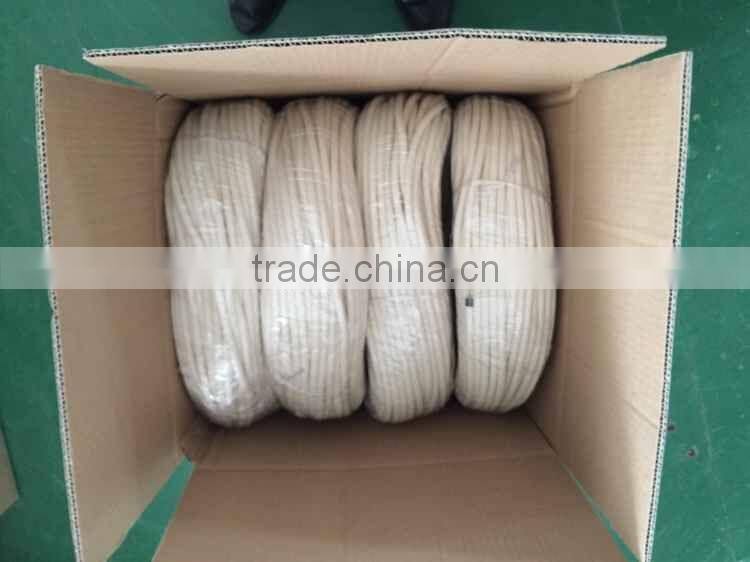flexible white or black cotton braided silicone hose