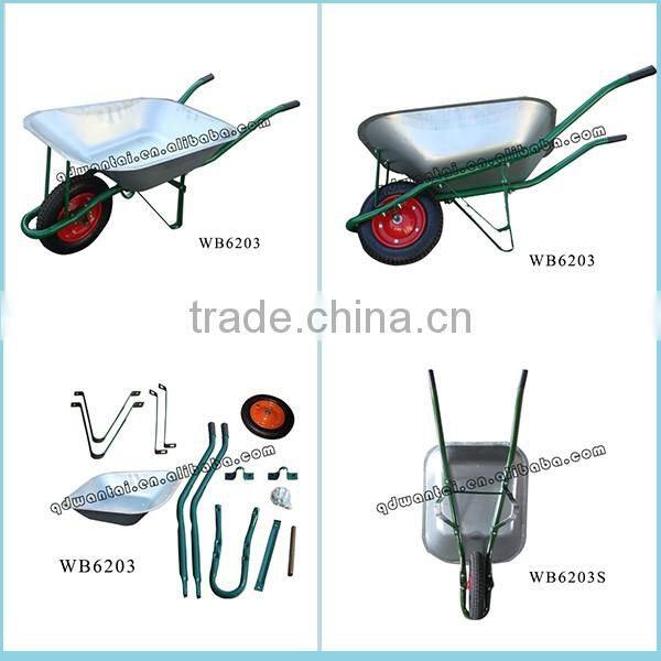 WANTAI powder coating building equipment garden mini wheelbarrow/75l plastic wheelbarrow