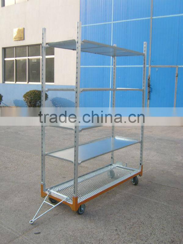 Danish Flower Trolley ,Garden Tool Cart, Steel Rolling Trolley Tool cart.Green Tool Cart