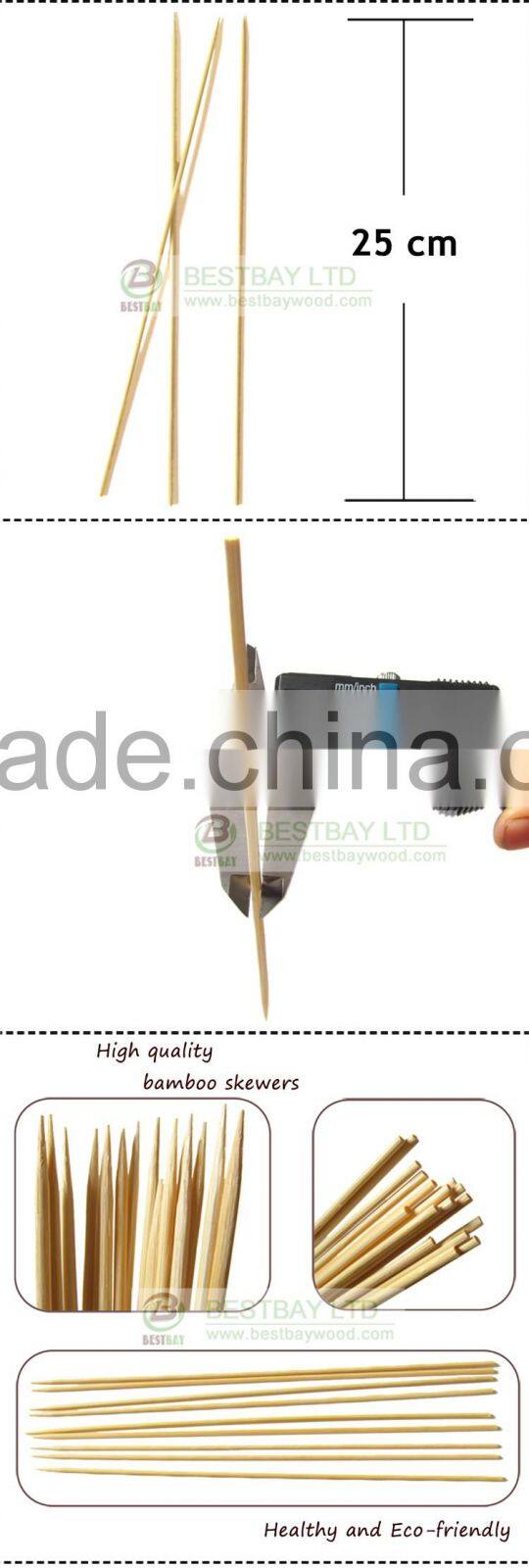2016 hot sell disposable round bamboo skewer/bamboo sticks/bbq skewer/bbq sticks