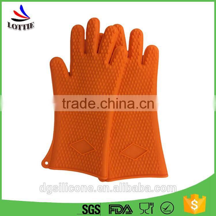 Hot sale silicone bbq gloves food grade silicone mitts/long silicone baking gloves
