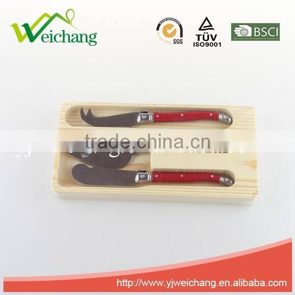 WCJ842 Hot Sale Cutlery Set 6 Pcs Stainless Steel and Plastic Handle Steak Knife Set