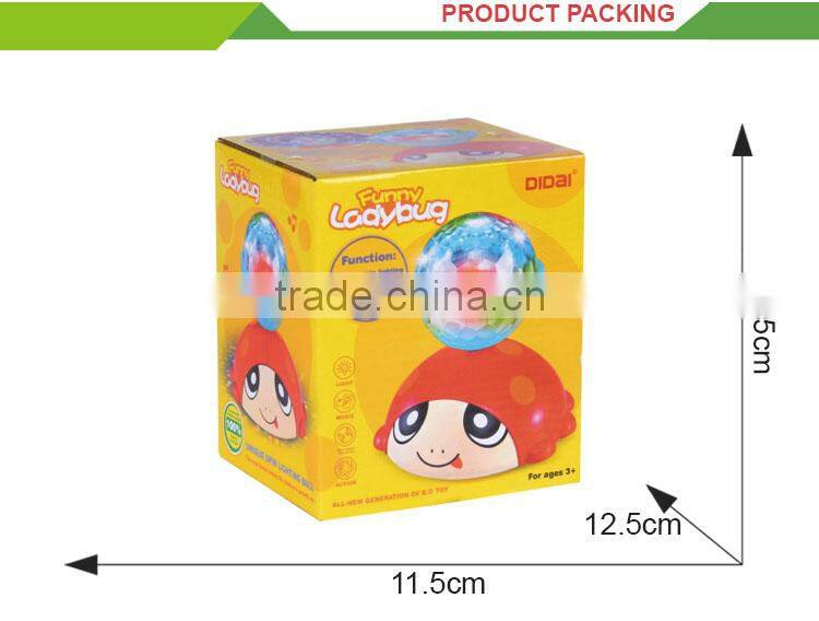 Intelligence cartoon animal plastic battery operated ladybug beetle toy