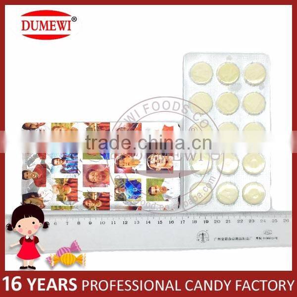 Football Star Letter Dry Cow Milk Tablet Candy