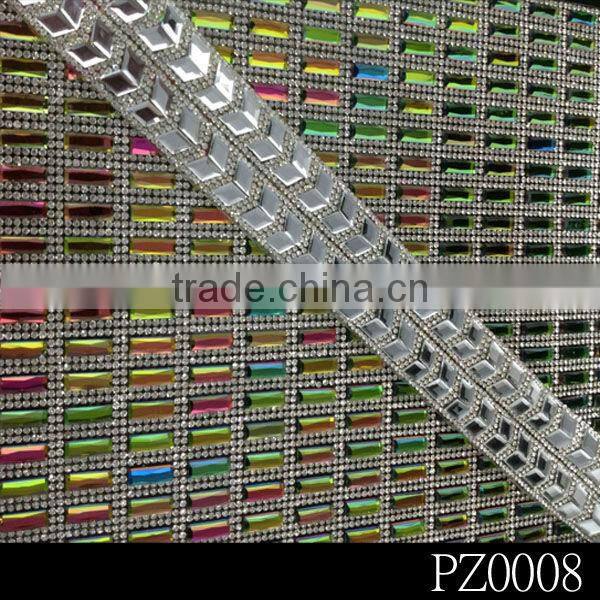 PZ0007 cheap women sexcy 888 hot fix sheets mesh fabric rhinestone
