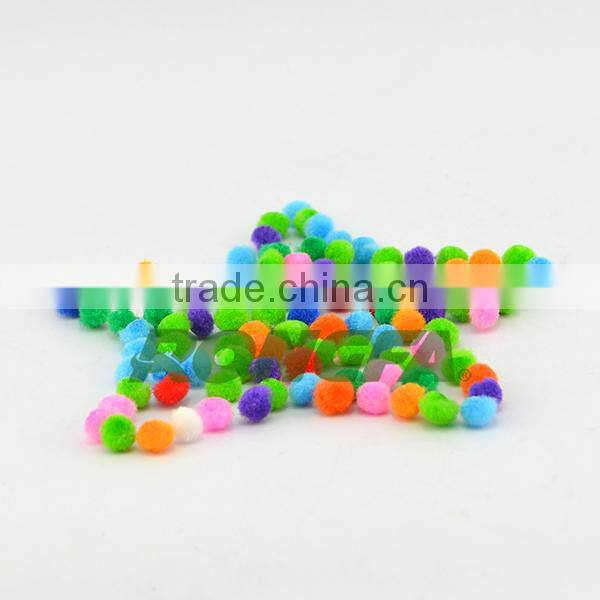 Assorted Color polyester Pompoms diy craft pompon
