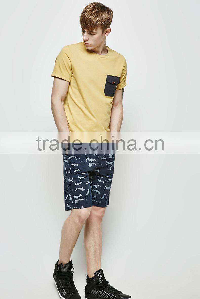 Pure cotton blank t shirts with pocket Orange T-shirt 100% cotton T-shirt