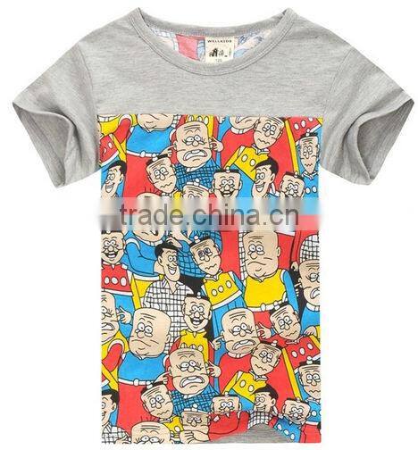 High quality cheap kids single jersey short sleeve t shirt in promotion fast delivery