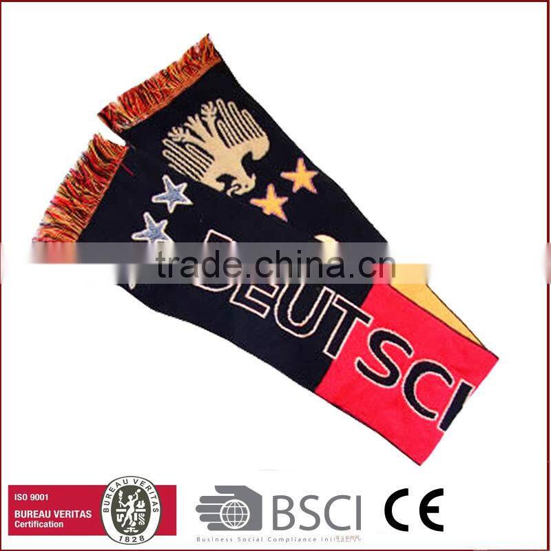 football fan scarf football fan knitted sport scarf woven football scarf