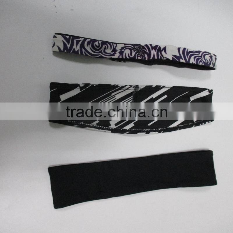Lycra fabric moisture wicking custom sports head band scarf