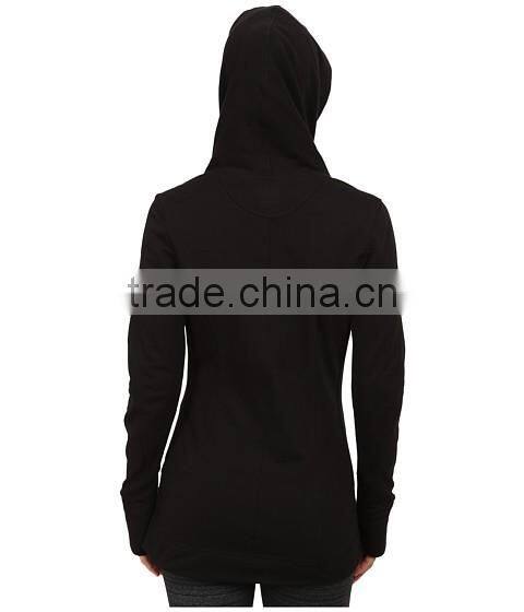 OEM service is provide women 2/3 botton coat fleece fabric with two side pocket made in China