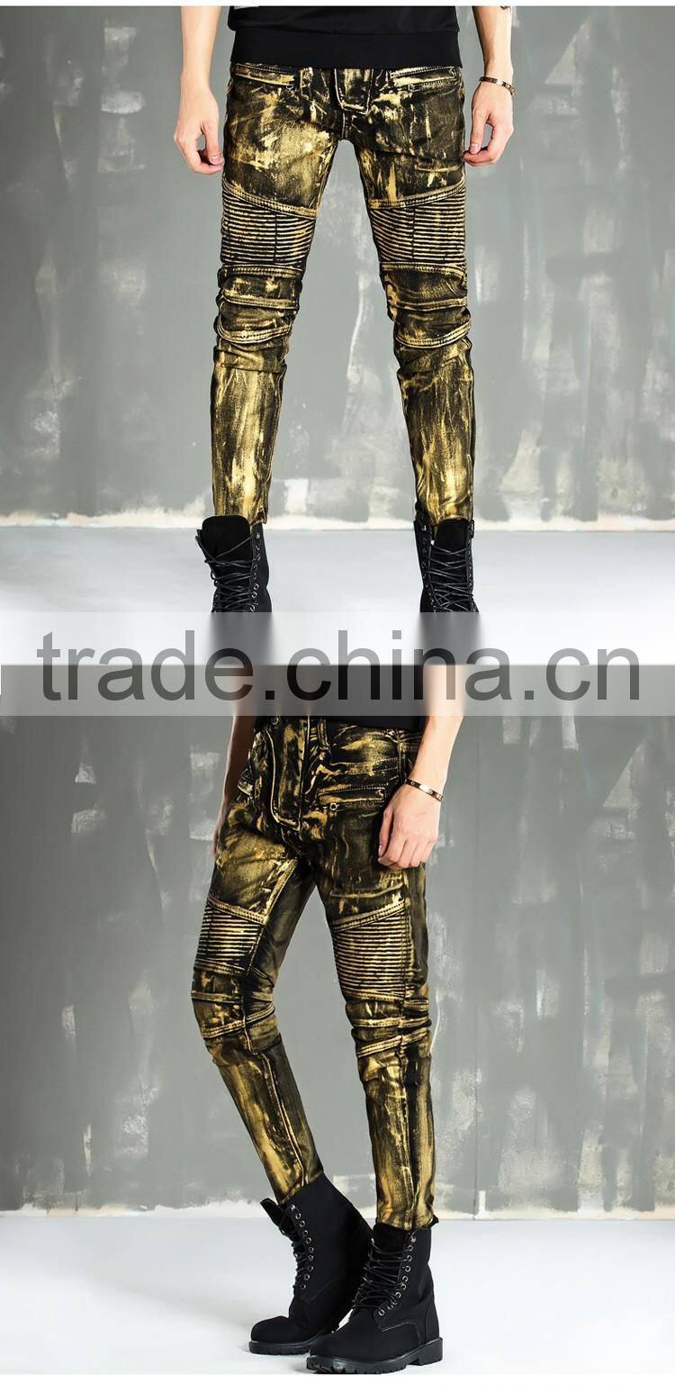 2017 new hot sell men jeans biker Skinny jeans slim Biker jeans pants in stock male accept small order
