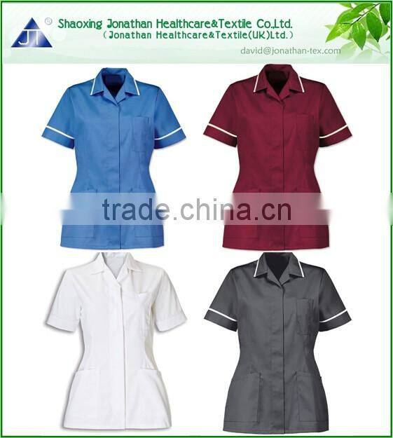 Hospital use nurse women type tunic uniforms