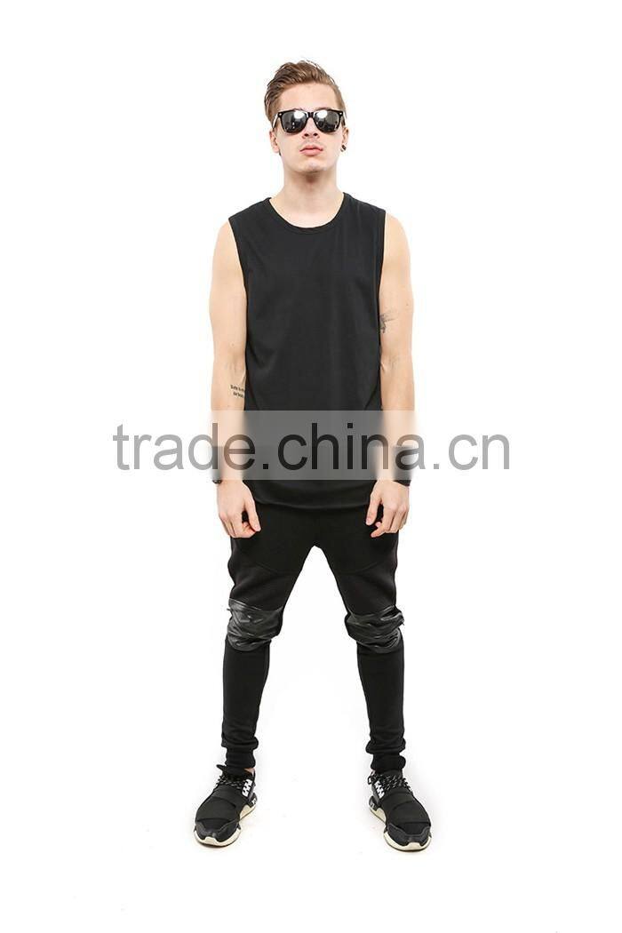 Latest plain black men basketball singlet