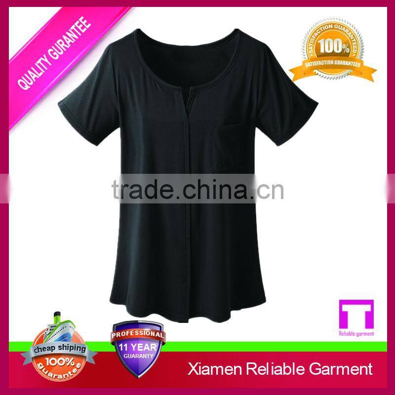 Plain black best second hand polyester t- shirt