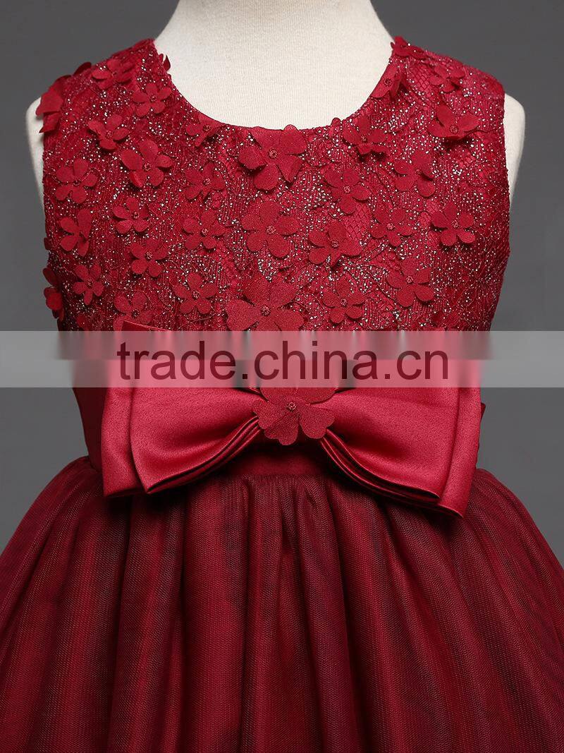 New girls party dresses summer sleeveless lace muslim wedding dress