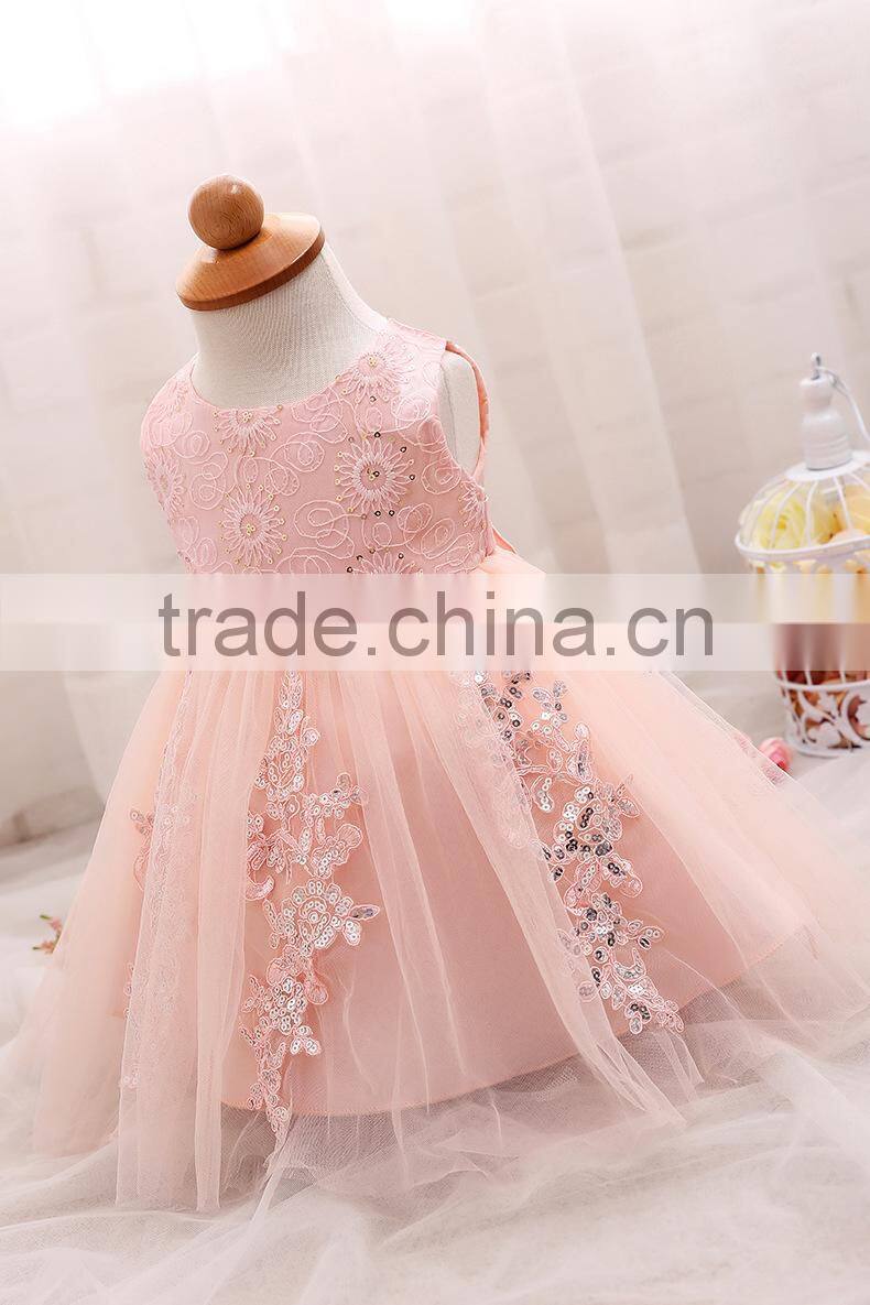 Hot sale 0-2Y girl dress princess birthday dress for girl of 1 years old