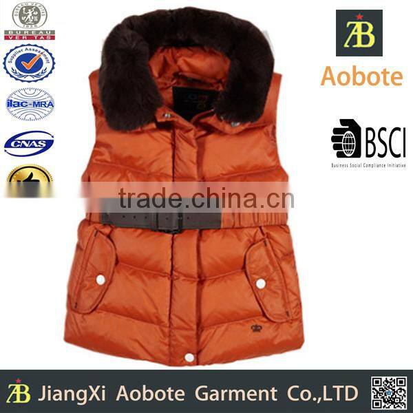2015 new fashion thin kid sleeveless down jacket,kid down vest