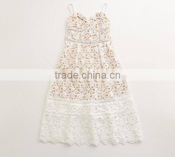Ivory Women And Children High-end Dress Spaghetti Strap Mother and Daughter Matching