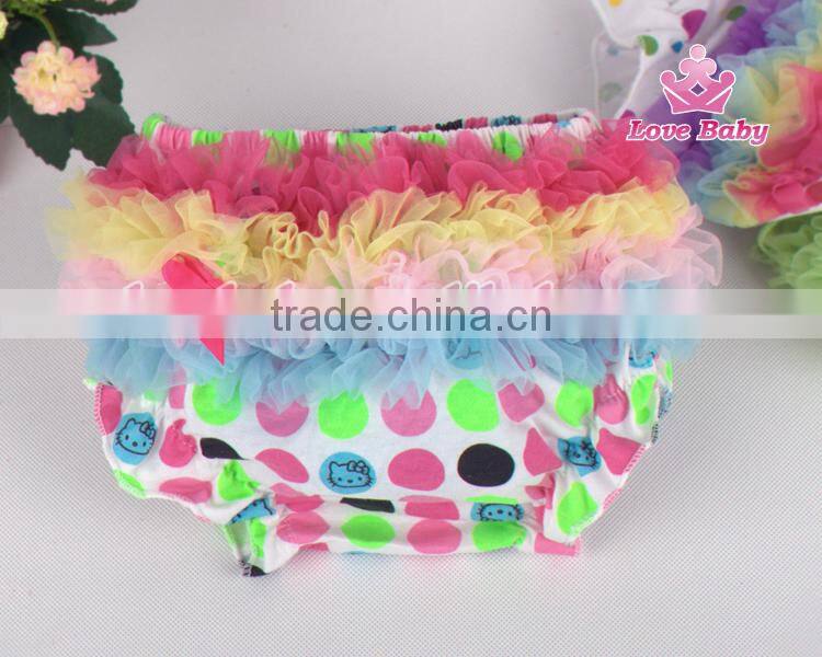 Wholesale New Desgin Cotton Cute Baby Ruffle Bloomer Baby Diaper Cover