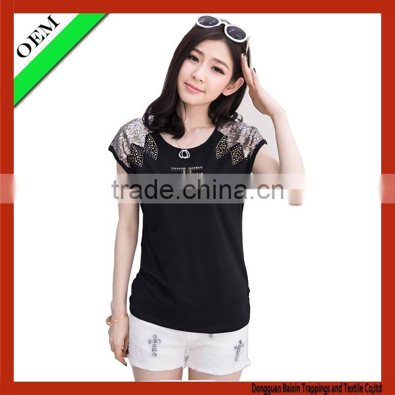 custom printed t-shirt,seamless 100% cotton t-shirts, woman summer cotton t-shirt