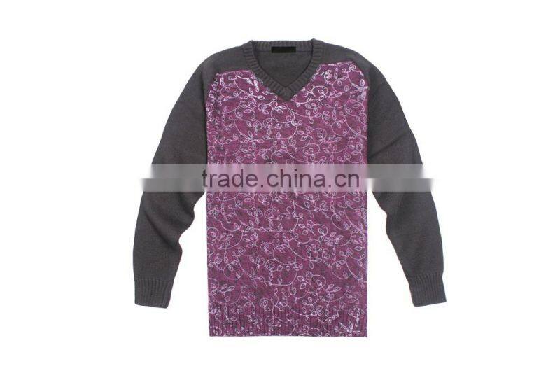 2015 Fashion V Neck Sweater Knitting Pattern Free