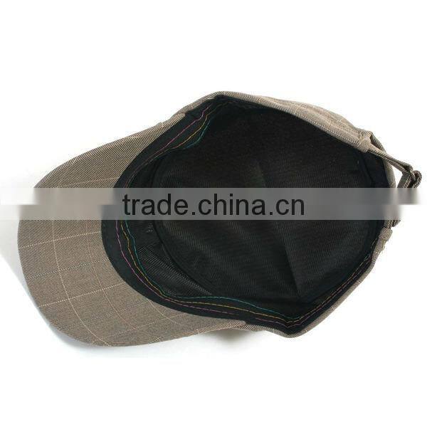 Fashion Black 100% Cotton Custom Cheap Military Cap