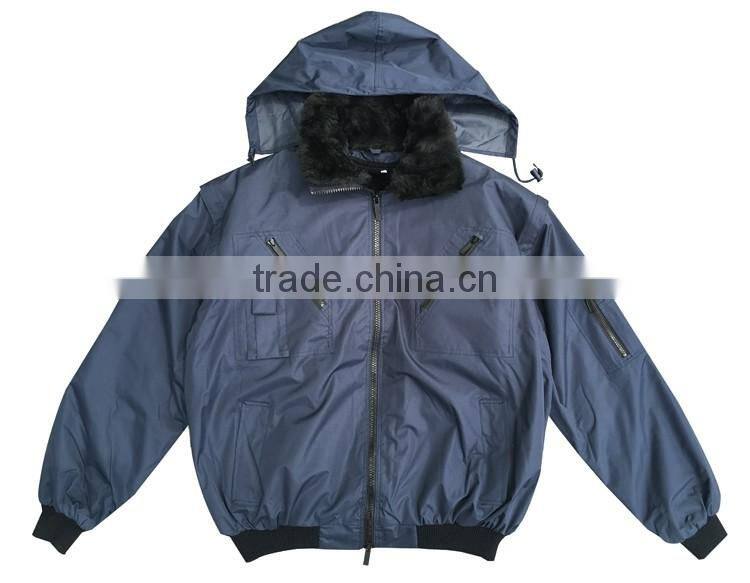 Men winter pilot flight pongee custom bomber jacket