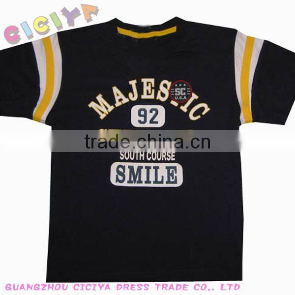 New organic design summer customized boys printing cotton tshirt