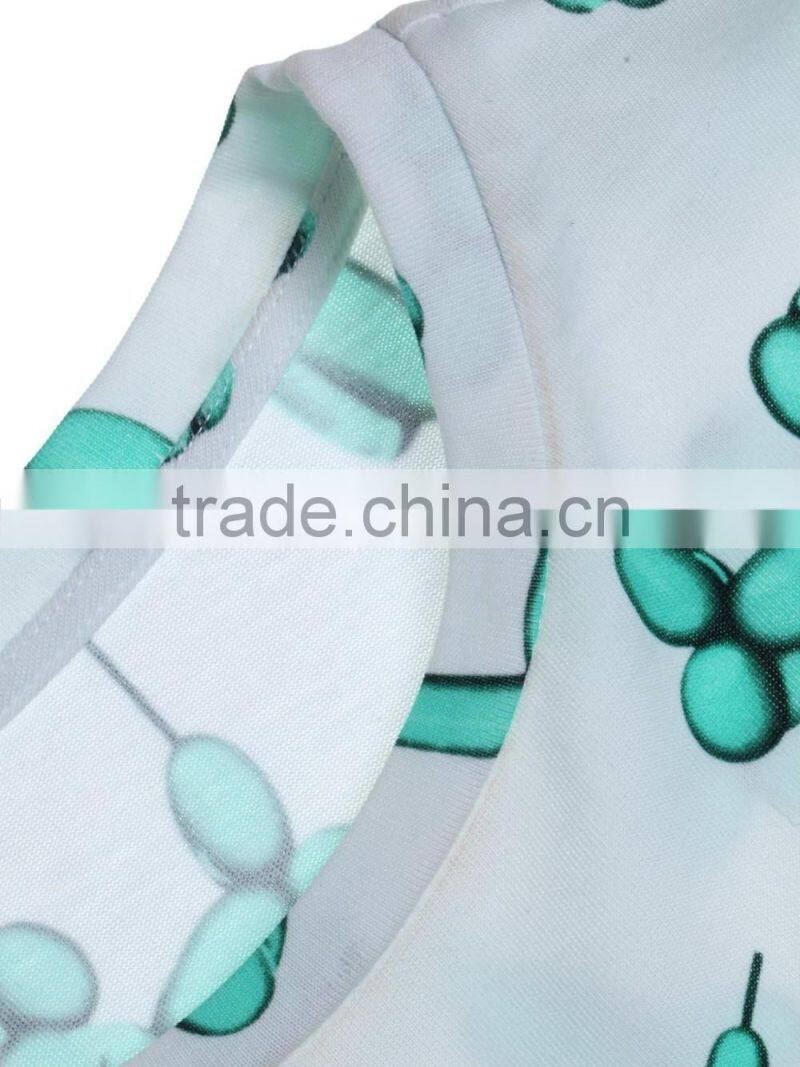 Women's Fashion Cartoon Printing 100% Cotton Loose Short T Shirt Tops