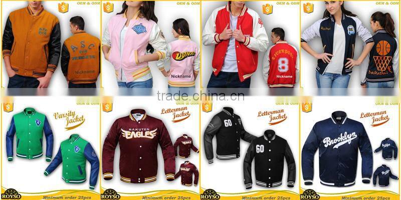 Custom Logo American Youth Size Jacket Letterman Varsity Baseball Women Jacket