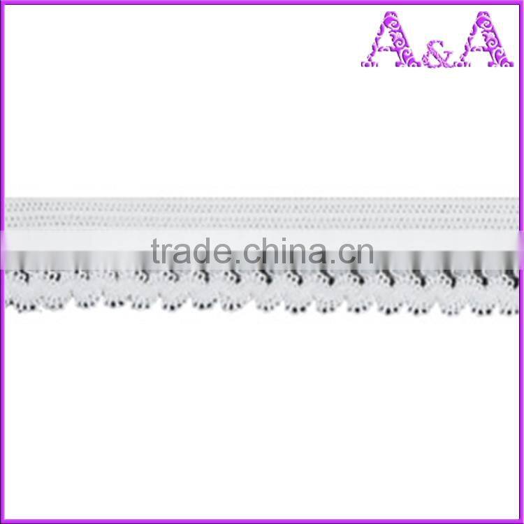 Spandex/Nylon 17mm bra picot elastic lace binding tape