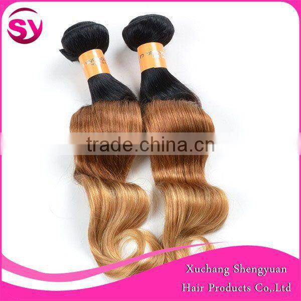 2015 New Arrival Ombre Virgin Brazilian Hair Color Dye, 3 Tone Color Brazilian Body Wave