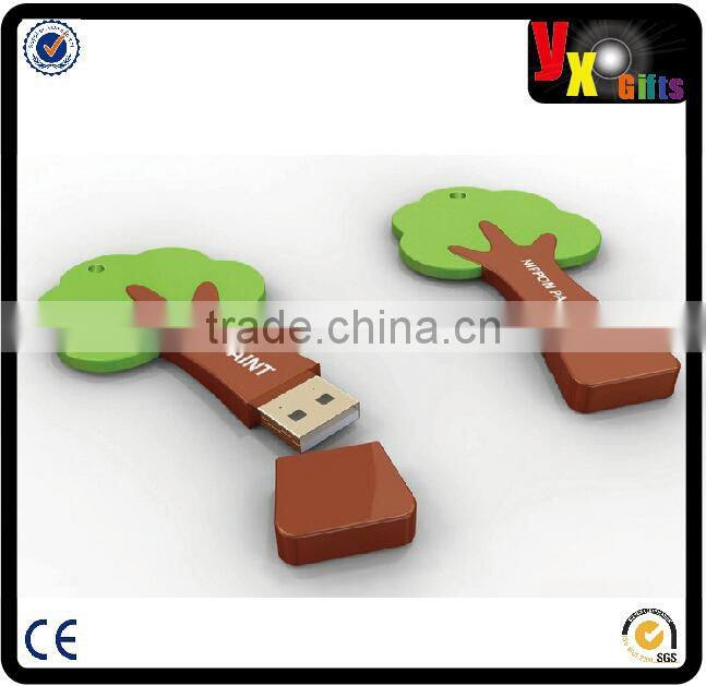 China supplier high quality custom usb flash drive , 4GB PVC bag shape USB drive