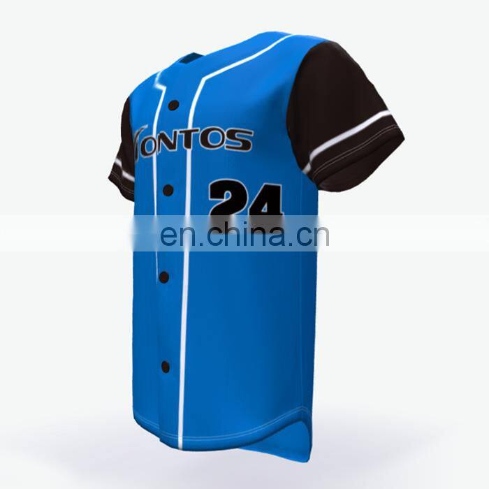 Custom sublimation unique blank baseball jersey with number