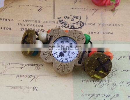 wholesale bracelet Coconut shell watch wooden stretch elasticity watches fashion popular women men watches wholesale