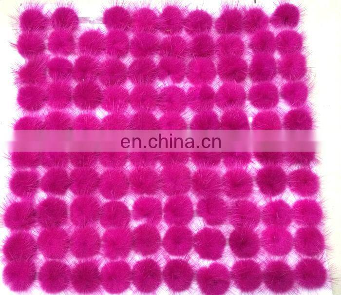 Shoes Decoration Raccoon Fur Trimming Wholesale Fur Ball Stud With Crystal