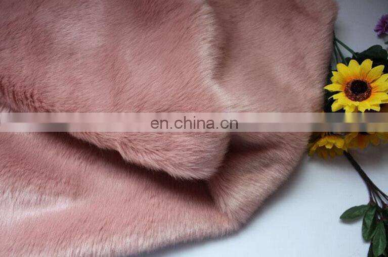 Wholesale 100% polyester made faux rabbit fur fabric