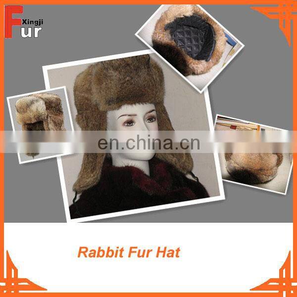 Rabbit Fur Trapper Hat / Winter Fur hat