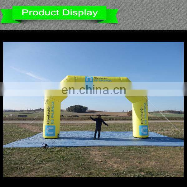 yellow square block custom logo inflatable arch for hot sale