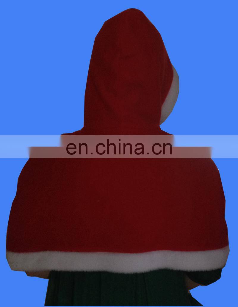 Red adult miss claus mini cape Woman's Christmas Capelet