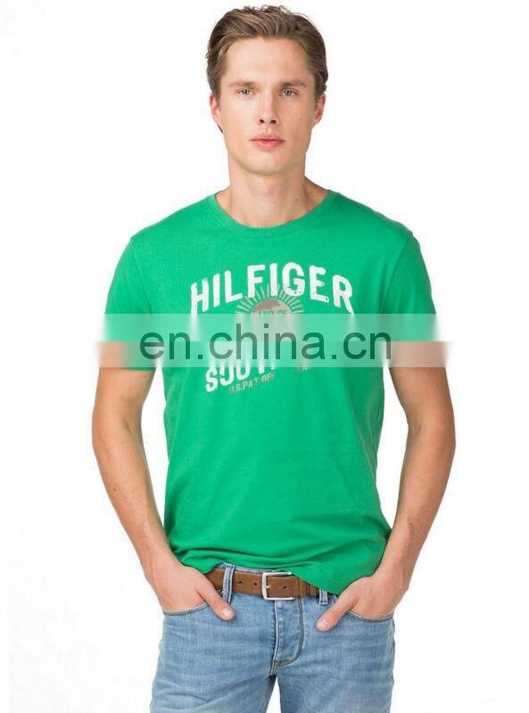 Latest fashion Round neck casual men's top summer t-shirt printing for OEM