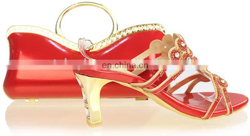 High quality red sexy women low heel sandals