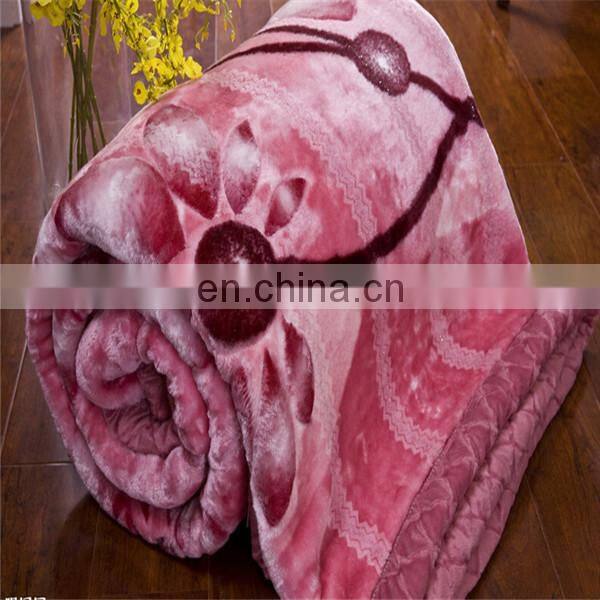 Cheap printed coral fleece blankets stock